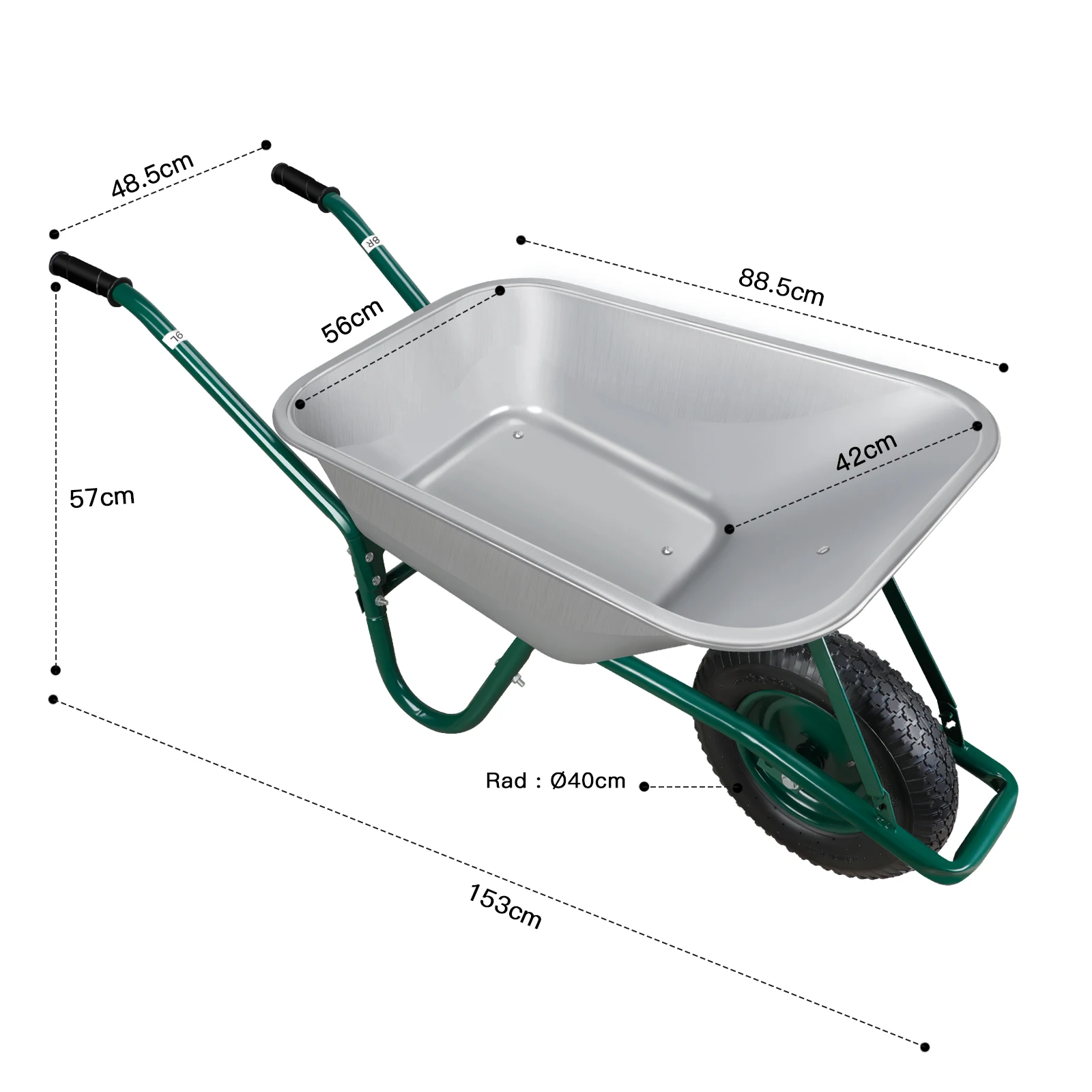 Heavy Duty Metal Carretilla Wheel barrow Wheelbarrow for Construction Industrial Garden