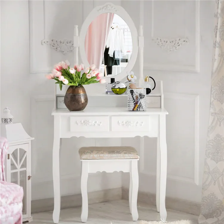 Vanity Set Dressing Table with Stool Dressing Table Set White Vanity Dresser