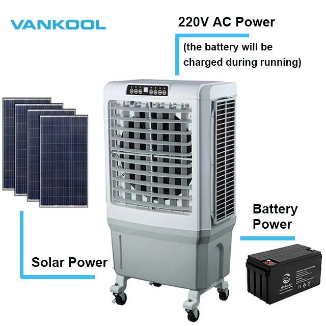 AC/DC rechargeable portable 220v cooling fan rechargeable ac dc air cooler portable air conditioner fan air cooler condition