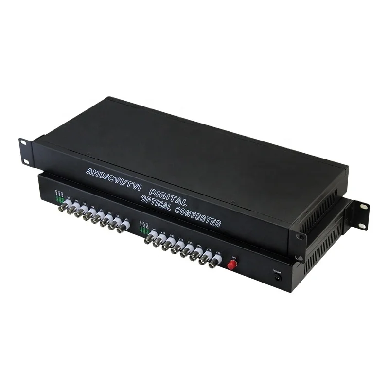 
16port 1080P 5mp HD CVI TVI AHD to fiber optic multiplexer with RS485 
