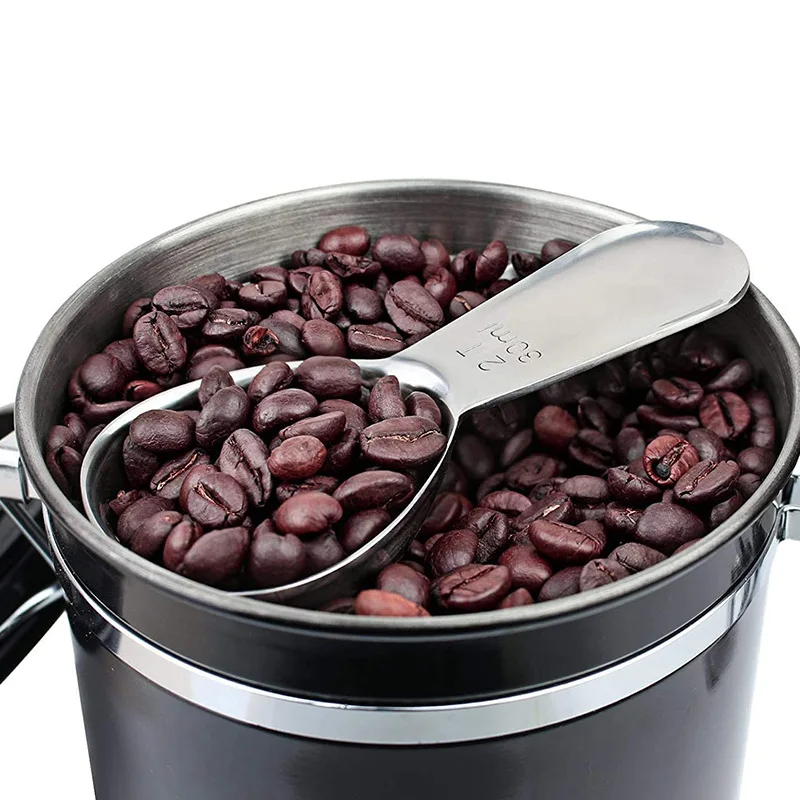Wholesale 15ml And 30ml Long Handle Measuring Spoon Metal 304 Stainless Steel Gold Coffee Scoop