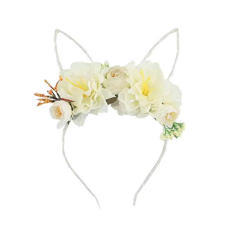 Детский тканевый головной убор с пряжкой пиона, модная повязка на голову с кроличьими ушками для вечеринки