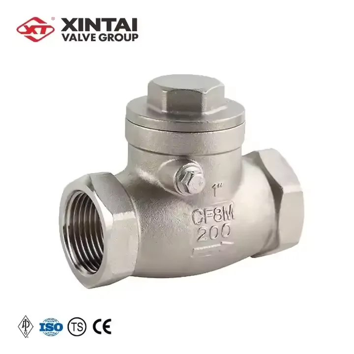 Small H14W-200WOG 1inch mini swing type stainless steel CF8M Threaded check valve
