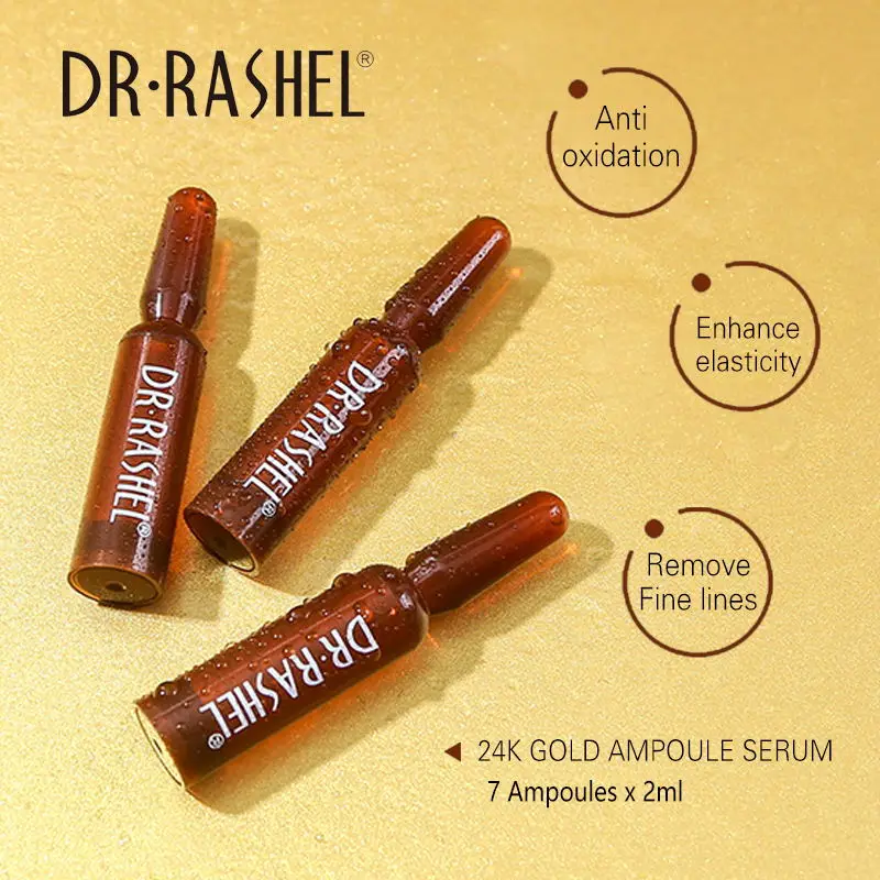 DR.RASHEL 24K Gold Anti-aging Ampoule Serum 2ml*7pcs