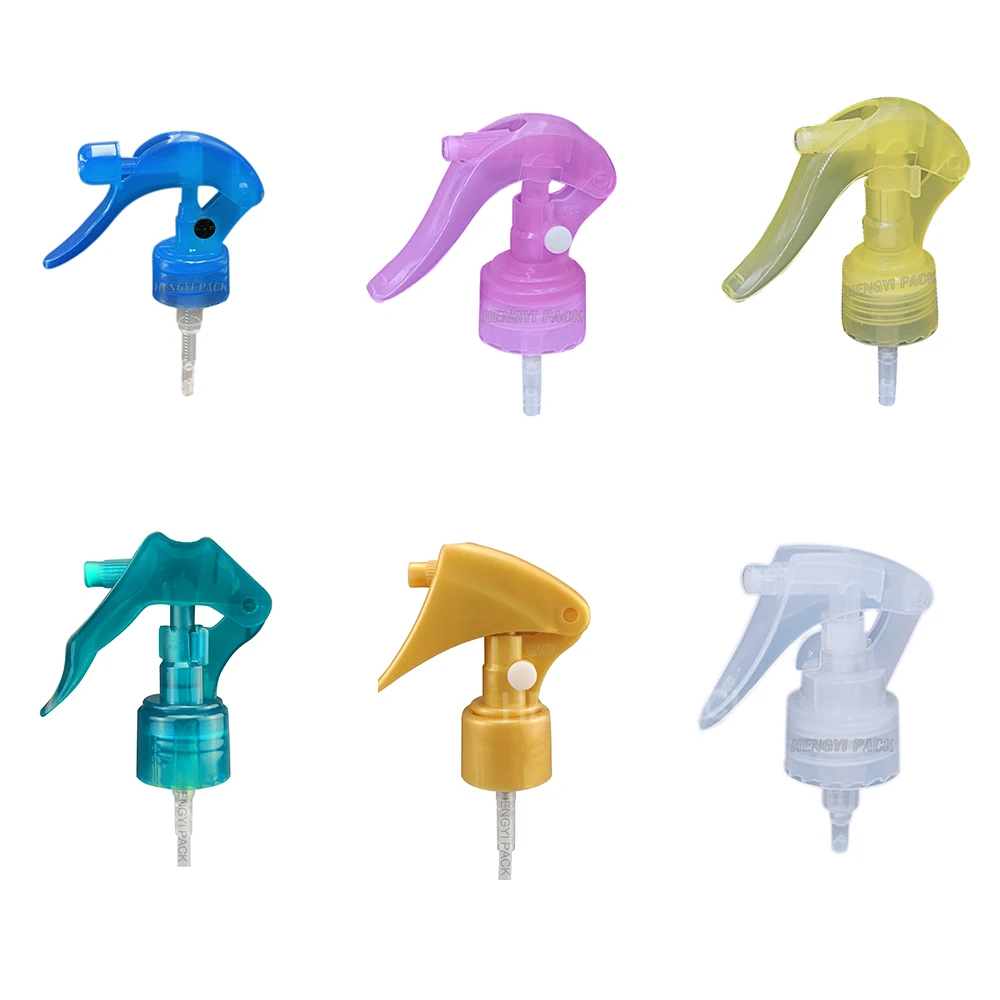 Mini Trigger Sprayer Finger Sprayer All Plastic Smooth Collar Ribbed Collar 20/410 24/410 28/410 for Perfume Spray Bottle