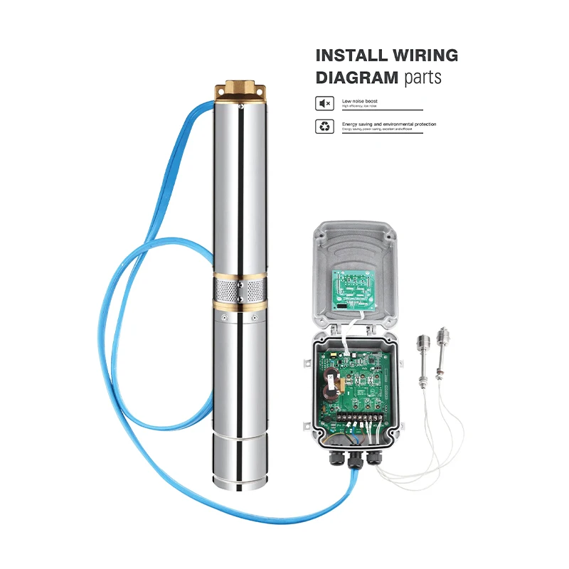 QQPUMP Pompe Solaire Pour Forage Bldc 24V Solar Power Submersible Water Pump For Agricultural