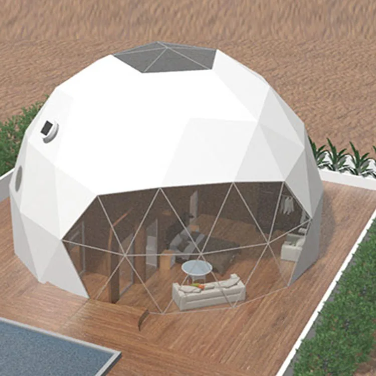 4m 5m Prefab house Sealed Transparent camping outdoor gampling  Dome Tent for restaurant garden for events for sale