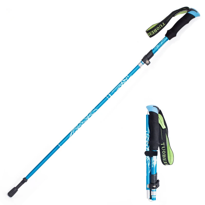 Ultralight Telescopic Folding Walking Climbing Aluminum Alloy Pole