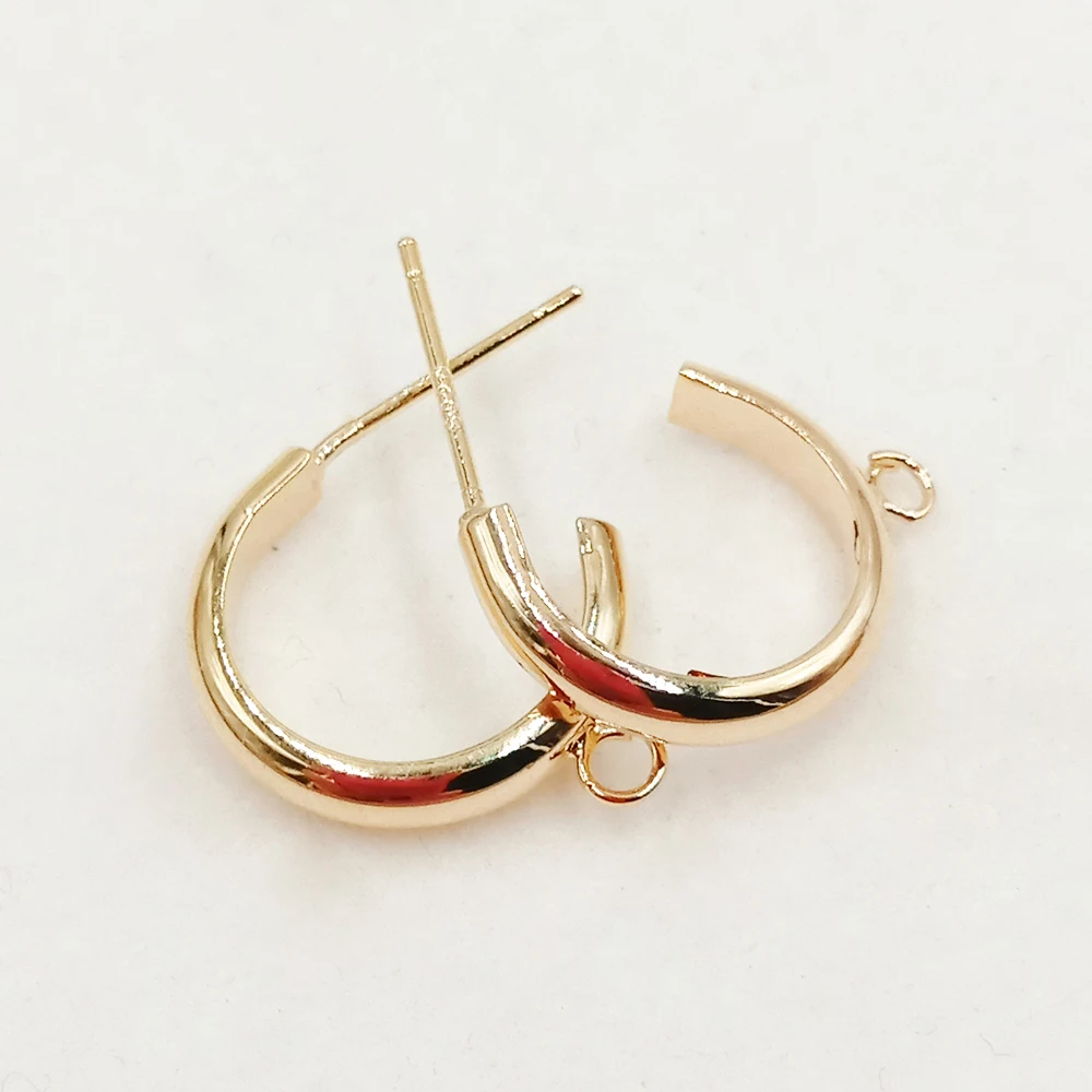 bulk price 100% real 925 Sterling Silver stud Jewelry Findings drop earring hook, DIY Earrings Accessories,moon shape