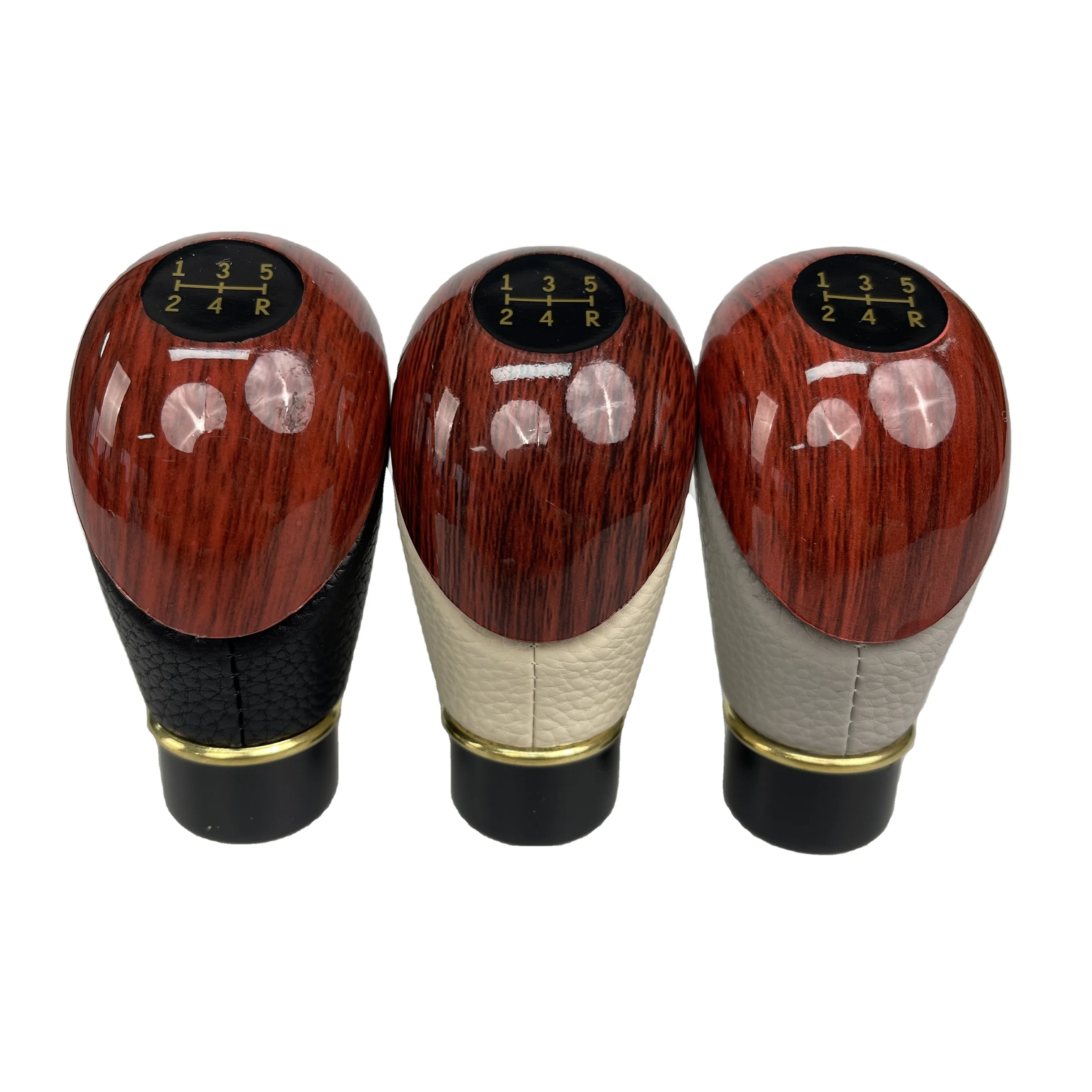 Universal Knob Wheel shift lever transmission shift knob Leather gear head with gear head The shift lever head of a car