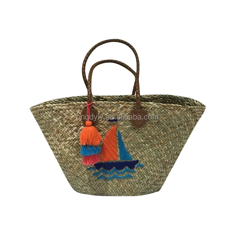 High Quality Women Bags Beach Straw Handbag Shopping Net Bag Mesh Rattan Cotton Rope Beach Weave Bag
