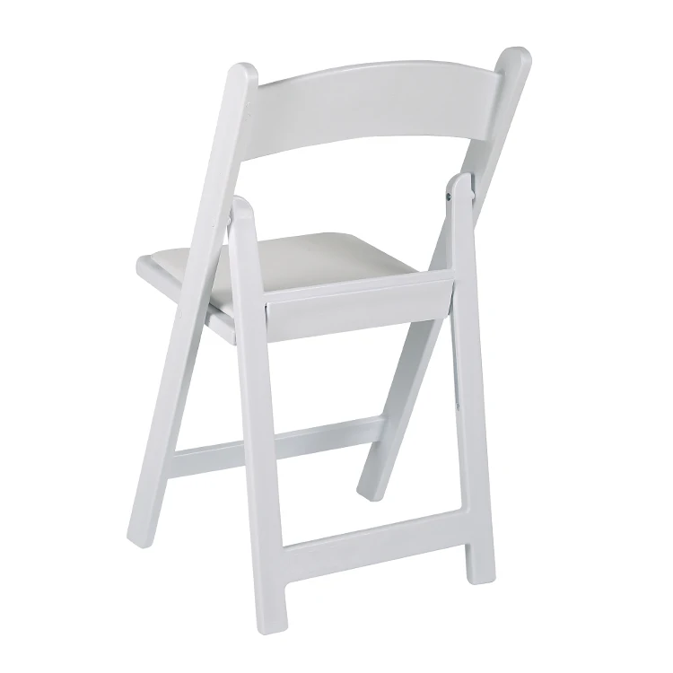  High Quality And Cheap Padded Wedding Outdoor White Black Brown Plastic Resin Folding Chairs For