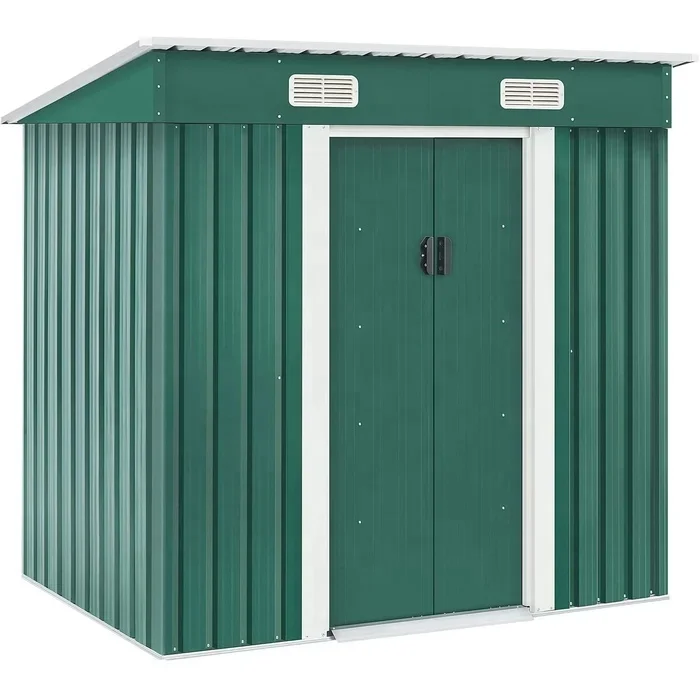 6X3.5 FT Metal Outdoor Storage Shed Tool Shed Storage Shed with Sliding Door for Garbage Station