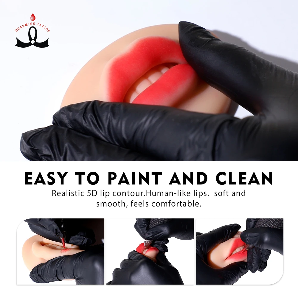 Lushcolor 5D Soft Silicone Permanent Makeup Lip Mold Permanent Makeup Microblading Tattoo Lip Mold For Microblading Training