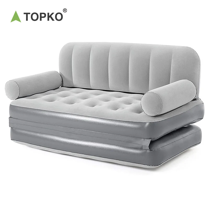 TOPKO Hot Selling Multifunctional  Inflatable Outdoor Camping Portable Two Seats Folding Air Sofa
