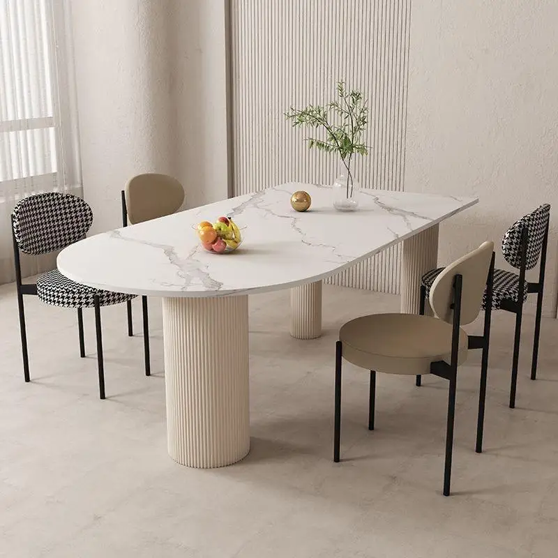 Fashion Commercial Furniture Fast Food Shop Furniture Kitchen Marble Restaurant Dining Table With Metal Legs