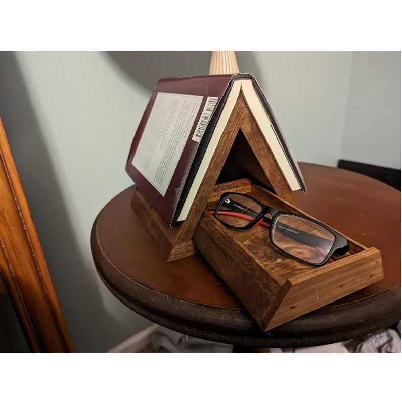 Farmhouse decor rustic creative housewarming christmas birthday gift Nightstand page mark wooden book place holder