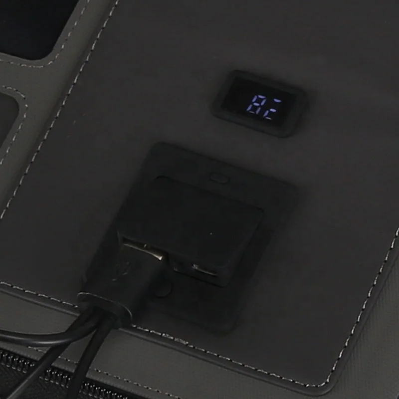 Combination contrast color PU leather notepad A4 business padfolio gift with power bank