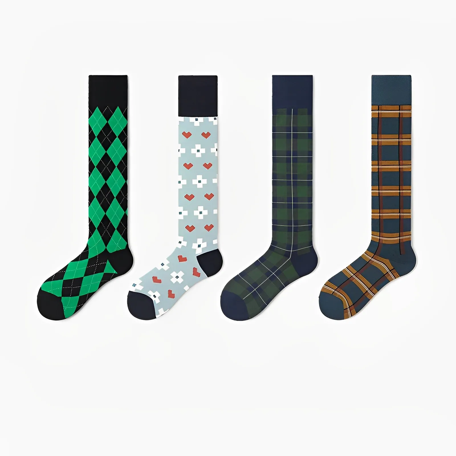 Knitting Logo Embroidery Nature Yarn Soft Anti Bacterial Custom Women Knee High Bamboo Socks