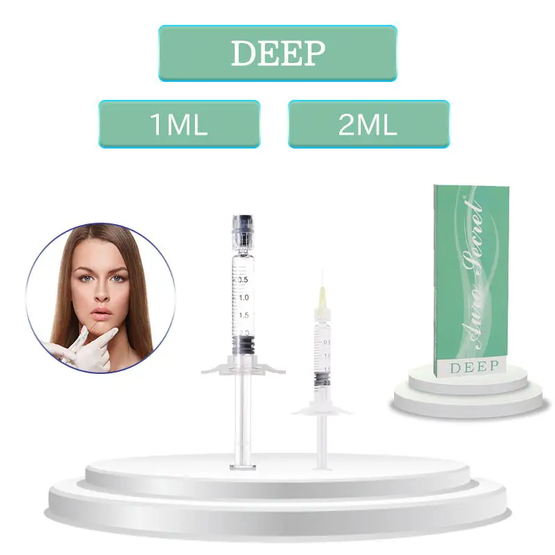Auro secret injectable derma gel filler ce cross-linked cosmetic dermal filler 1ml injection lip augmentation