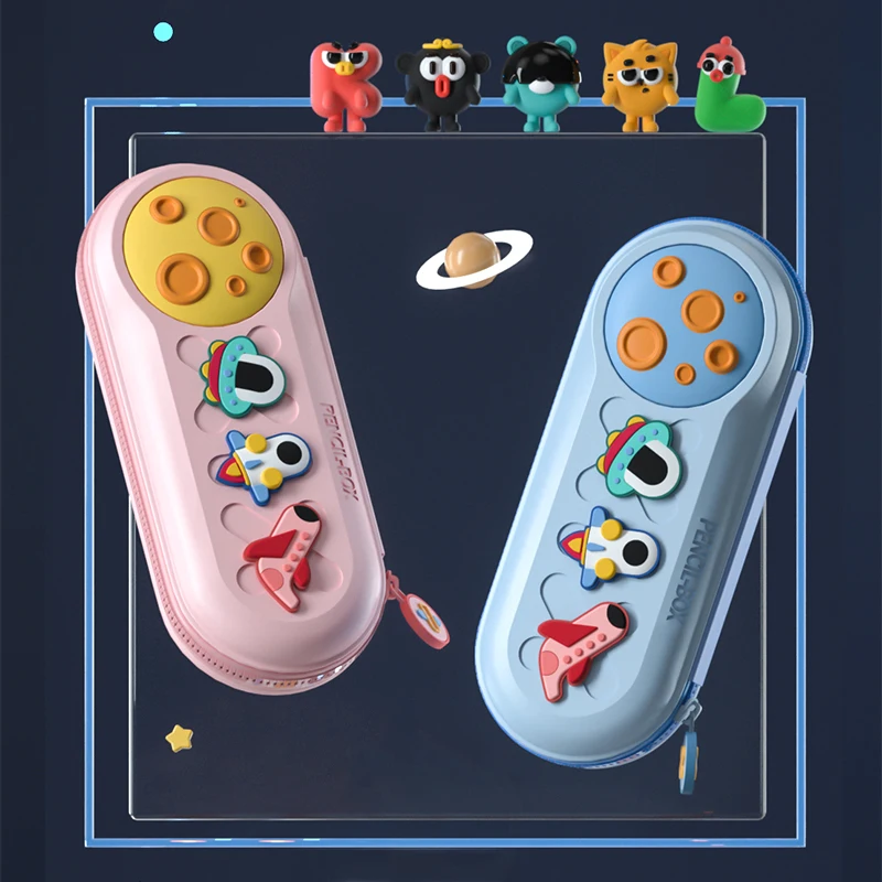 3D Designer Planet Storage Container kawaii Pencil case For School DIY Colorful Kids Pencil Box