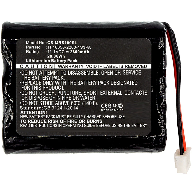 Speaker Battery 11.1V 2600mAh 3400mAh TF18650-2200-1S3PA for Marshall Stockwell