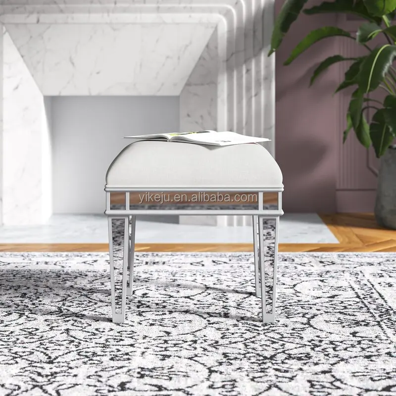 mirror dining table set chair excellent mirror dining room chair living room Makeup stool furniture  OEM Manufacture