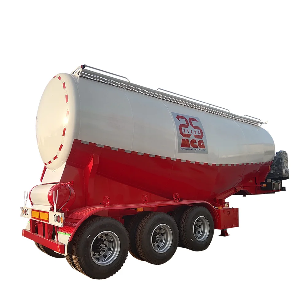 40cbm 53cbm Bulk Cement Tanker Semi-Trailer Flour Bulker Trailers Dry Powder Tank Truck Trailer For Sale