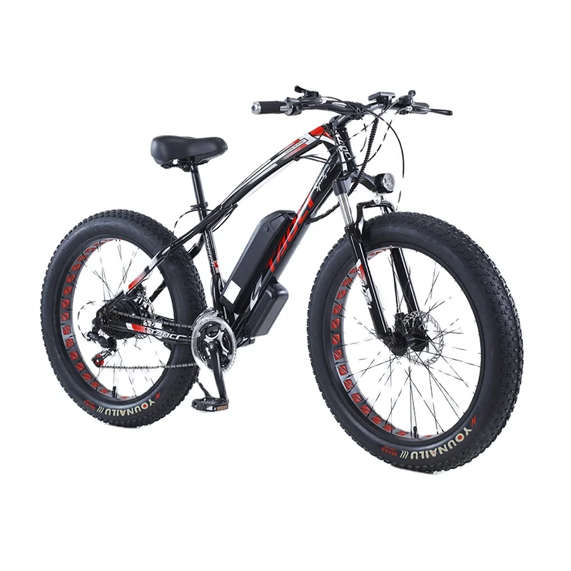 China 26 Inch Cheap Foldable Electric Fat Tire Bicycle 36v 350w Adult Electric Mountain e Bike 10ah Lithium Battery Snow Ebike