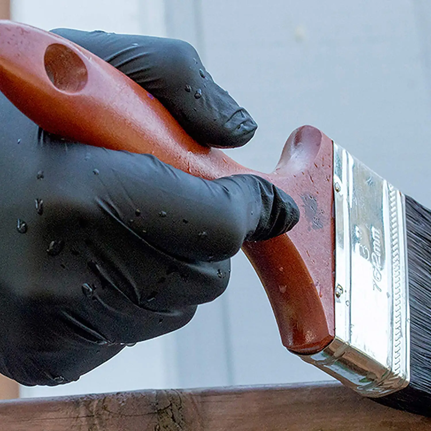 China wholesale black working  nitrile gloves diamond grip nitrile gloves