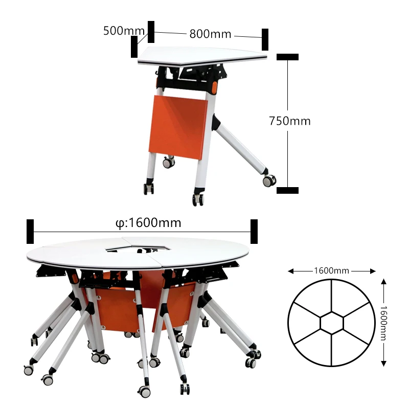 High Quality Folding School Office Learning and Training Desk Modular Training Platform Office Furniture Conference Table