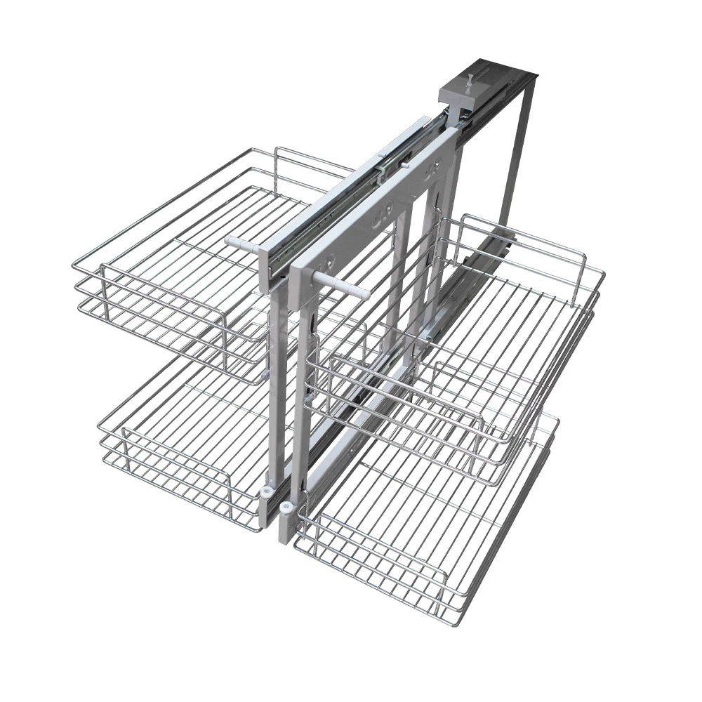 2021 Kitchen cabinet corner organizer soft close Magic corner basket