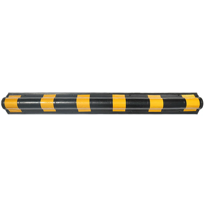 Luchai Direct Selling 1200*100*10mm Reflective Yellow Stripes Parking Wall Angle Rubber Protector Edge Corner Guards