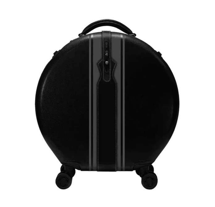 Custom Round Carry-on Suitcases Women Cosmetic Jewelry Luggage 20-inch boarding Size for Convenient Travel Carrying