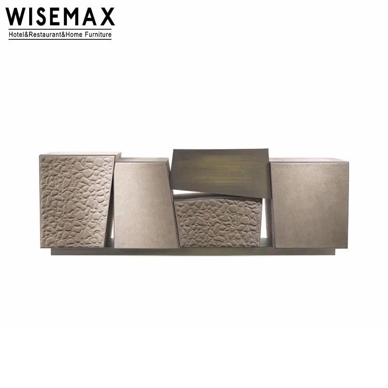 WISEMAX FURNITURE Decorative Home Furniture Light Luxury Irregular Block Combination Storage Side Cabinet For Living Room