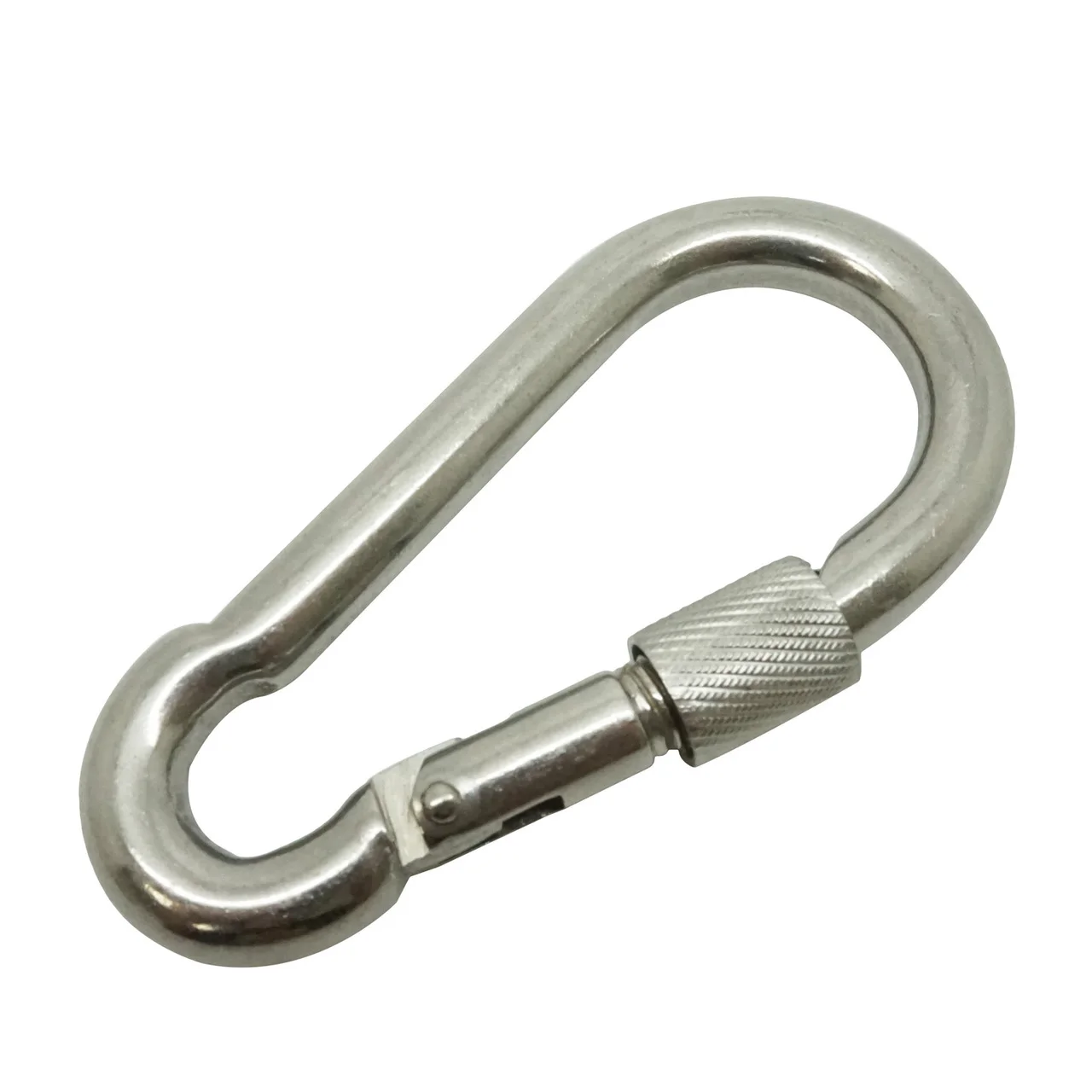 A4 316 stainless 5mm*50mm Carbine With Locking Nut Carabiner Snap Spring Hook