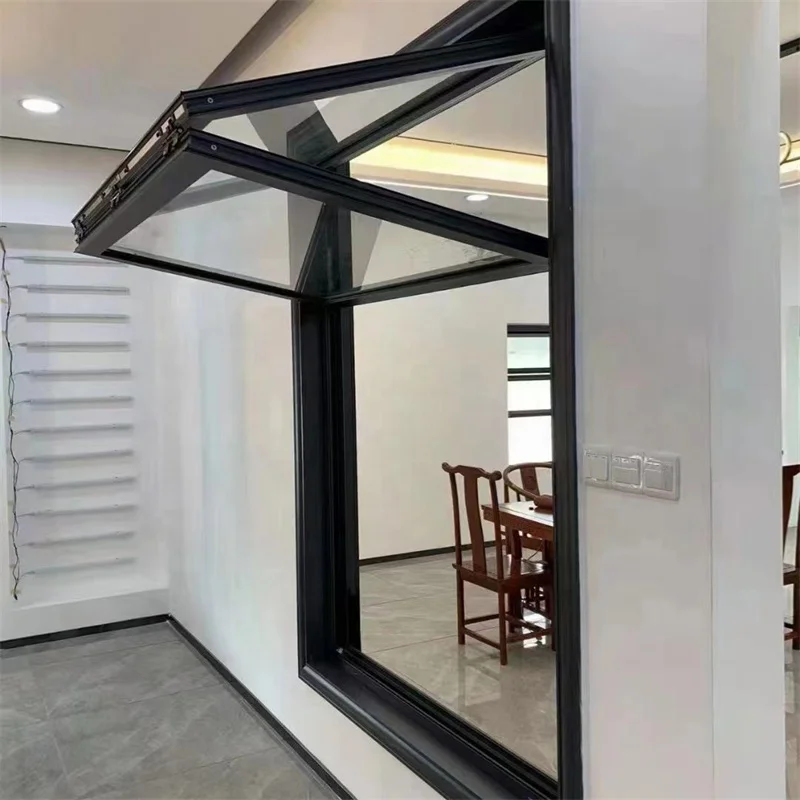 Customized Modern Cheap bifold Windows Vertical Hydraulic bifold Window