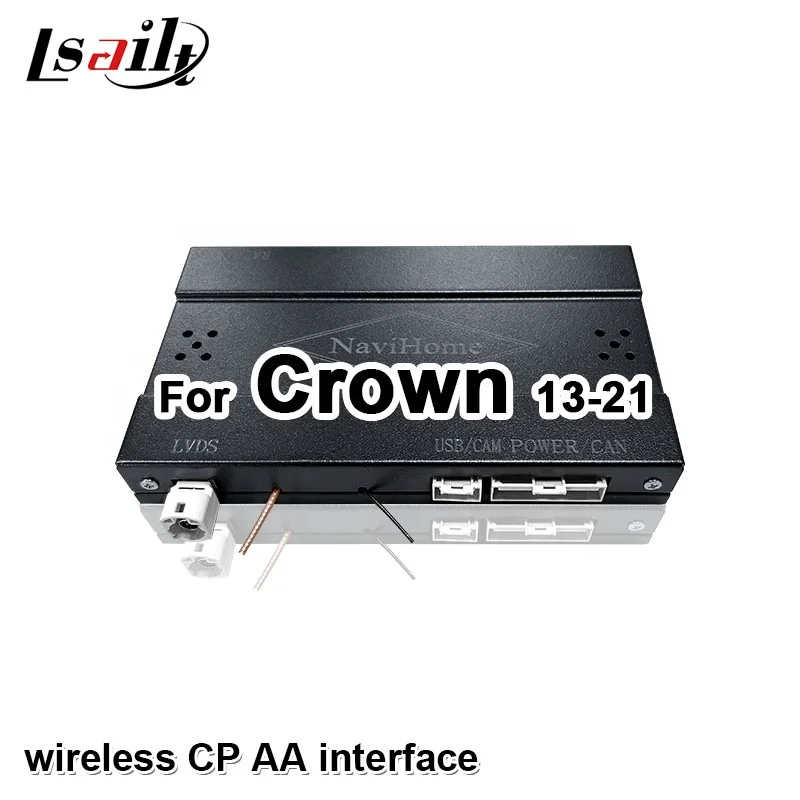 Lsailt Wireless CP AA Interface for Toyota Crown 2013-2021GX LX570 LC200... with Navigation,car Play Videos, Mirror Link Support