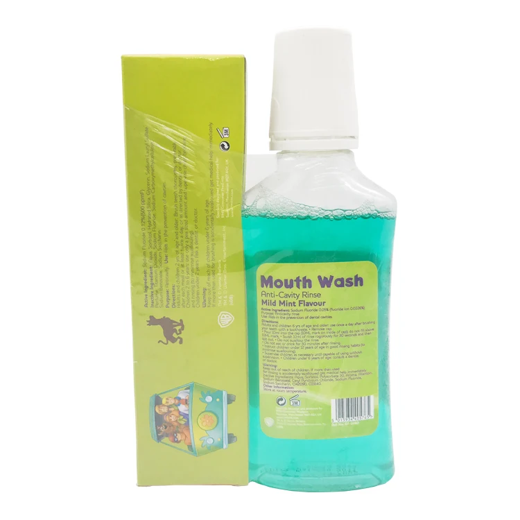 
Fluoride Tooth Paste Anti-cavity Rinse Kids Cleaning Mouth Wash Set with Toothbrush 