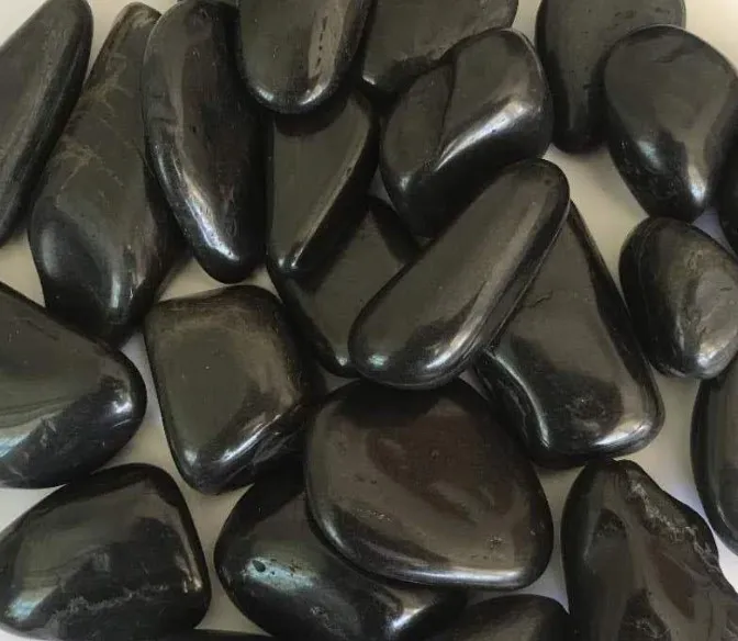 
Chinese natural NJ203 high polished black pebble stone cobblestone 