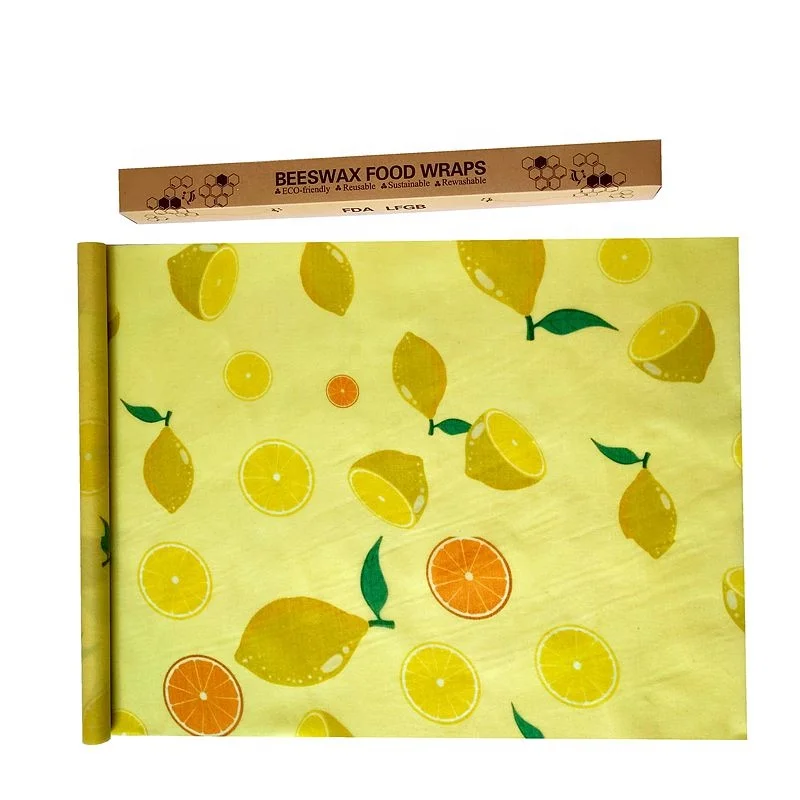 Customizable Organic Roll Beeswax Food Wraps Product Oem Cotton Roll Beeswax Wrap Kit Wholesale