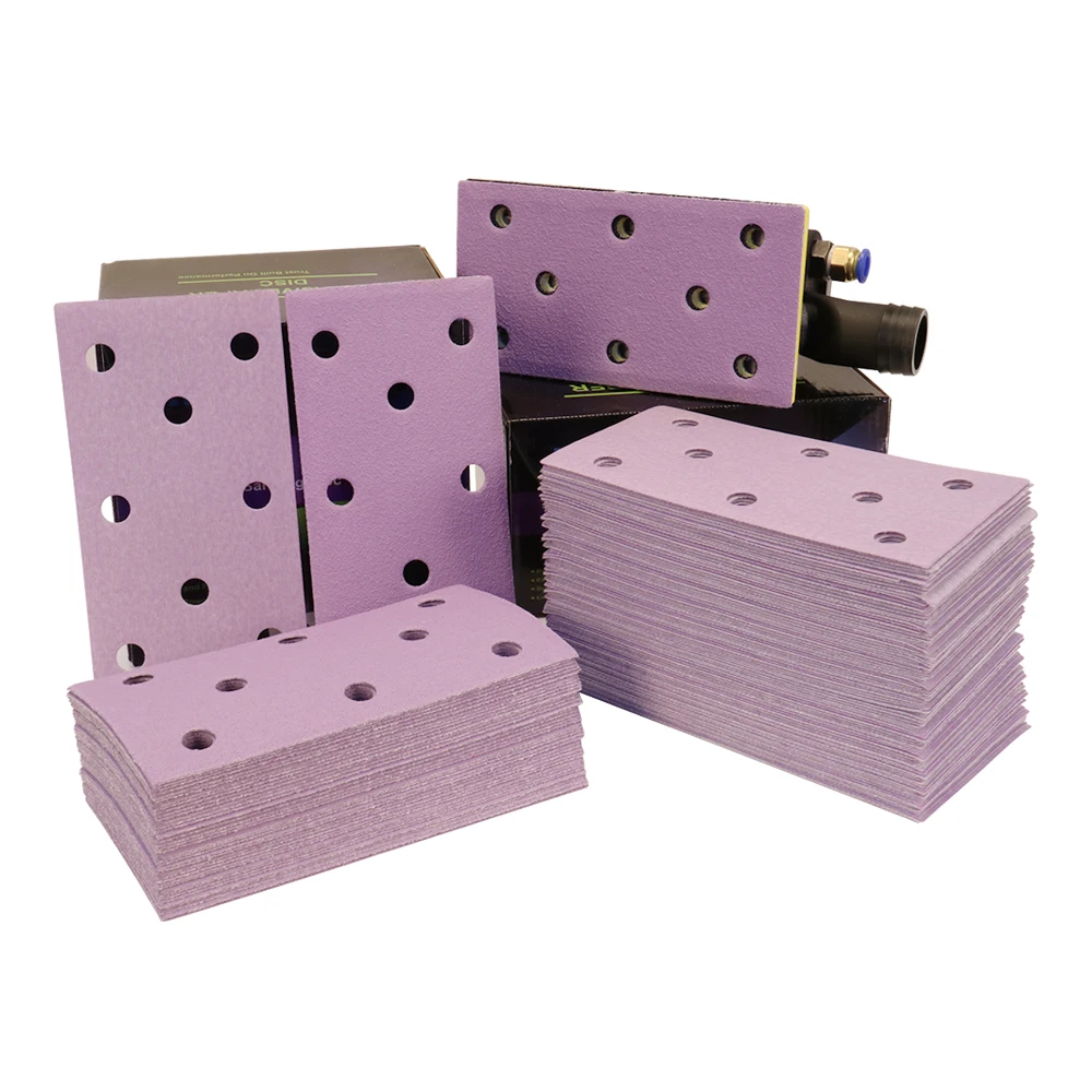 RMC 100PCS 90*175MM autobody sandpaper P80 120 320 400 sand paper orbital sandpaper for car wood dry polishing