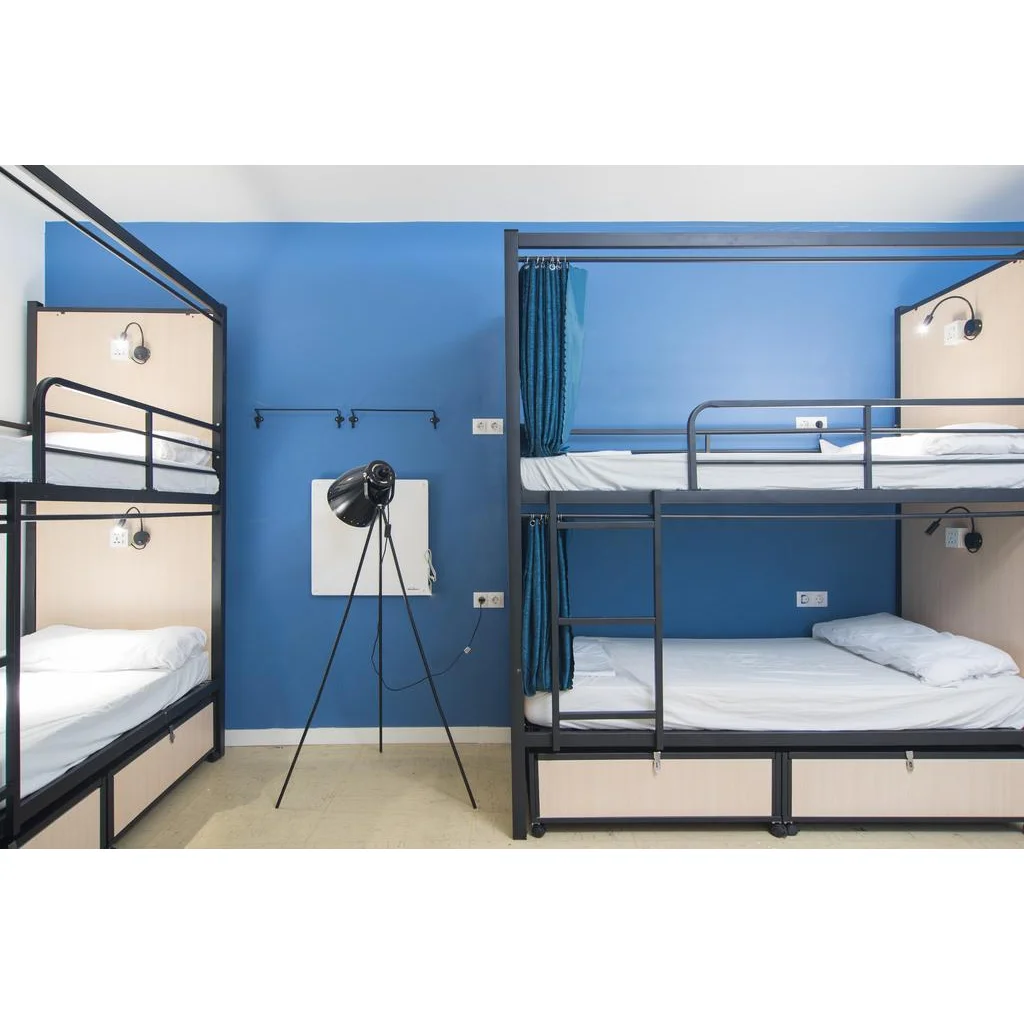 Hotel Bunk Bed Steel Metal Hostels Capsule Bed Single Queen King Bed for Kid Adult use