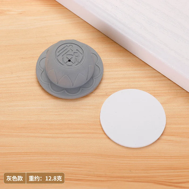 Chinese Fu word Sticker type Doorknob bumper adhesive wall collision silicone pads