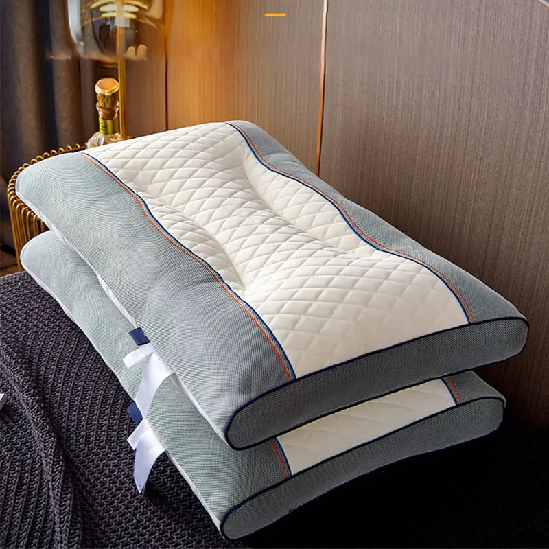 Sustainable good quality natural rubber latex pillow with removable cover neck