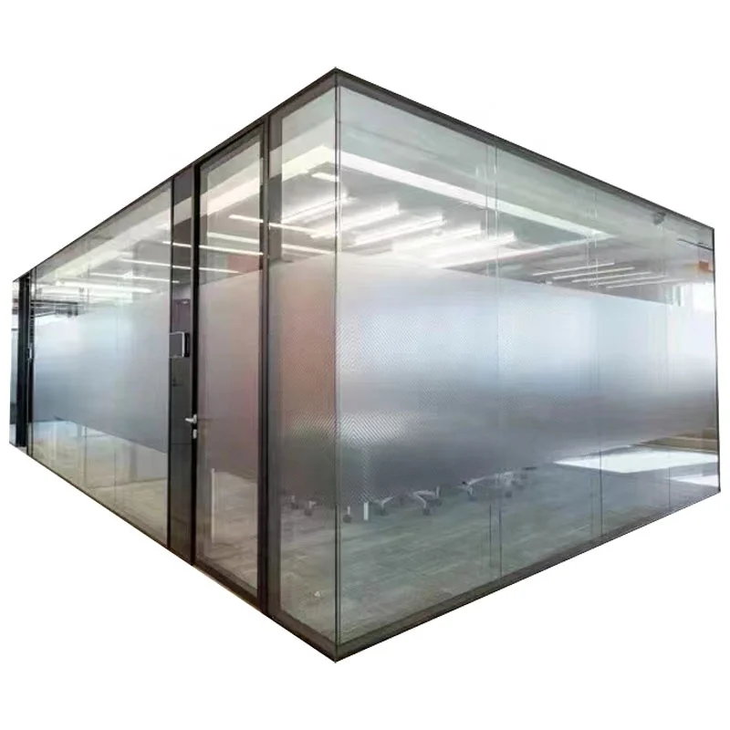 Partition with Blinds High Quality Partition Wall Glass Partition Wall Design Glass Modern for Meeting Room and Office Furniture