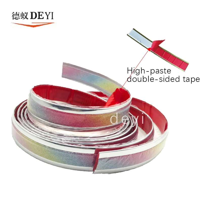 Custom Metallic Brushed Golden Decorative Glue for Pvc Edging Banding Tape Trim Strip Exquisite Edge Band Roll