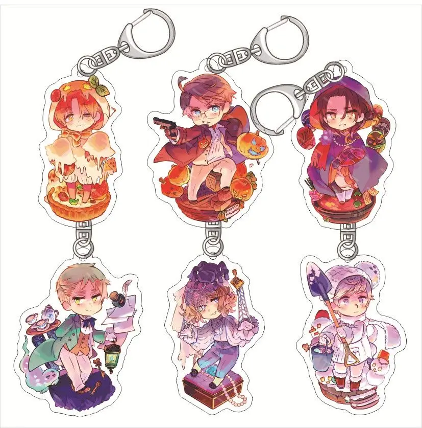 Рекламные модные аксессуары Аниме Axis Powers Hetalia персонажи с большим дизайном аниме акриловый брелок кулон оптом