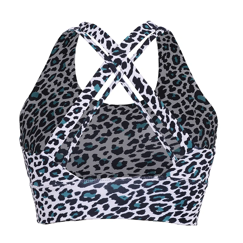 2022 spring and summer new double shoulder strap custom nylon spandex beautiful back fitness sports r yoga bra