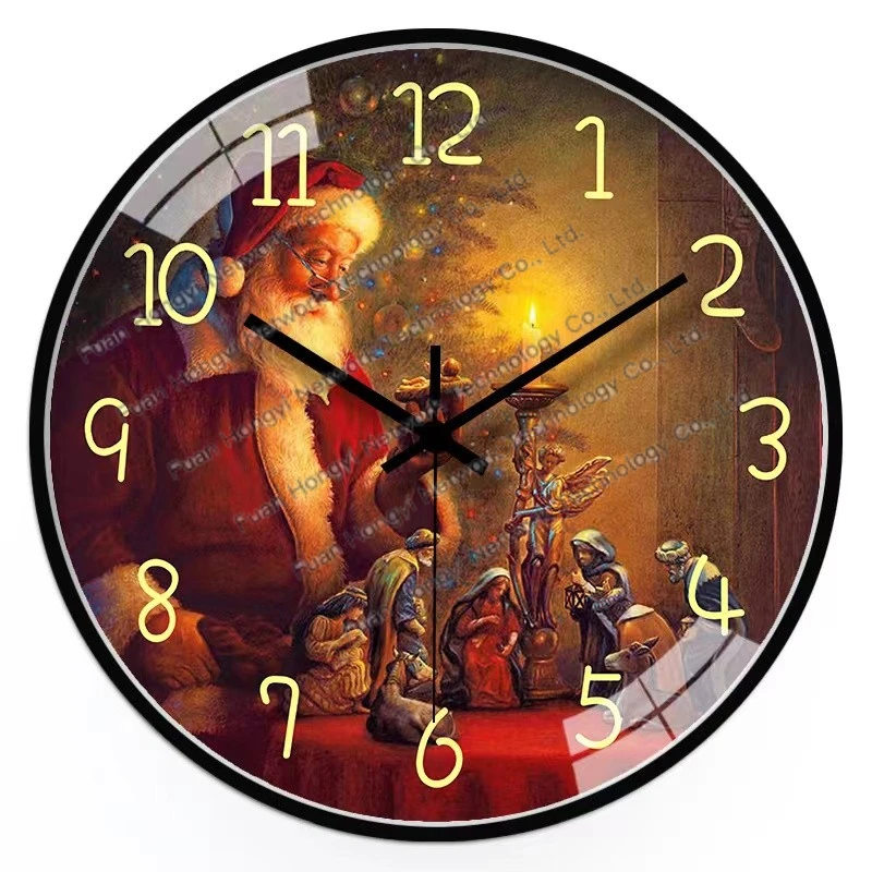 Custom 10 /12 inch round custom cheap plastic printed simple wall clock for promotion